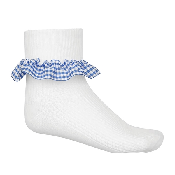Picture of Sky Blue Gingham Socks