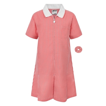 Picture of Zeco Gingham Dress - Red